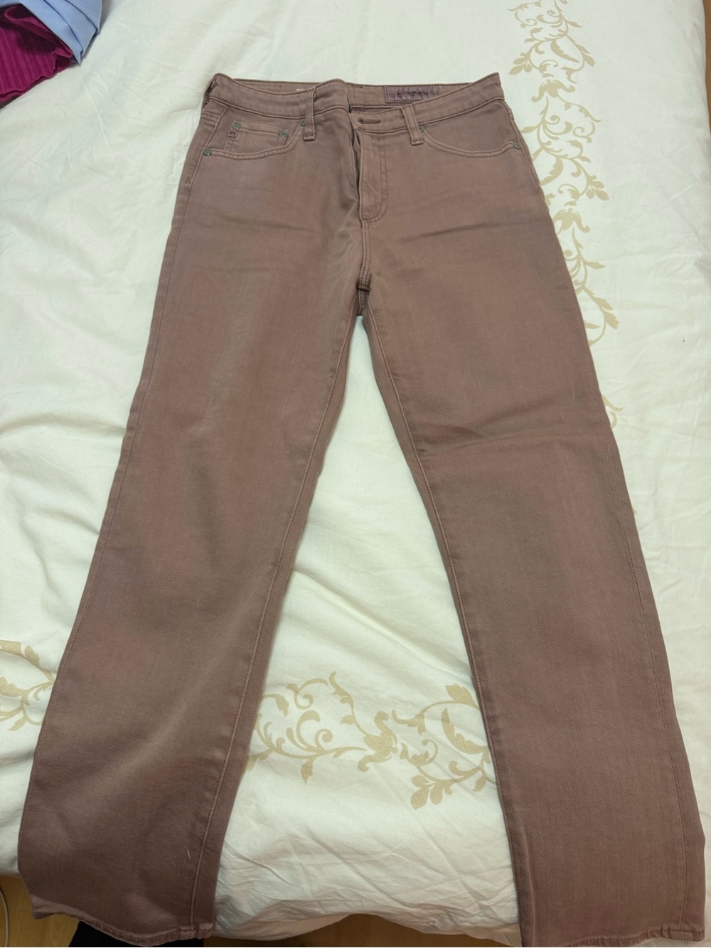 Agolde Straight-Leg Jeans in Dusty Mauve Brown